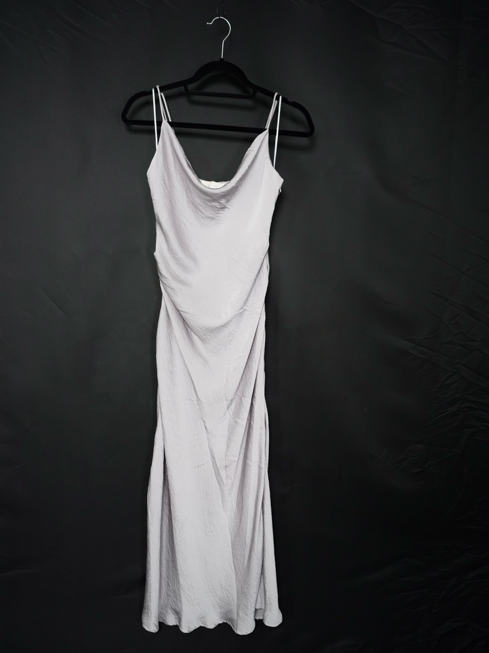 Cowl Neck Maxi Slip Dress in Light Lavender